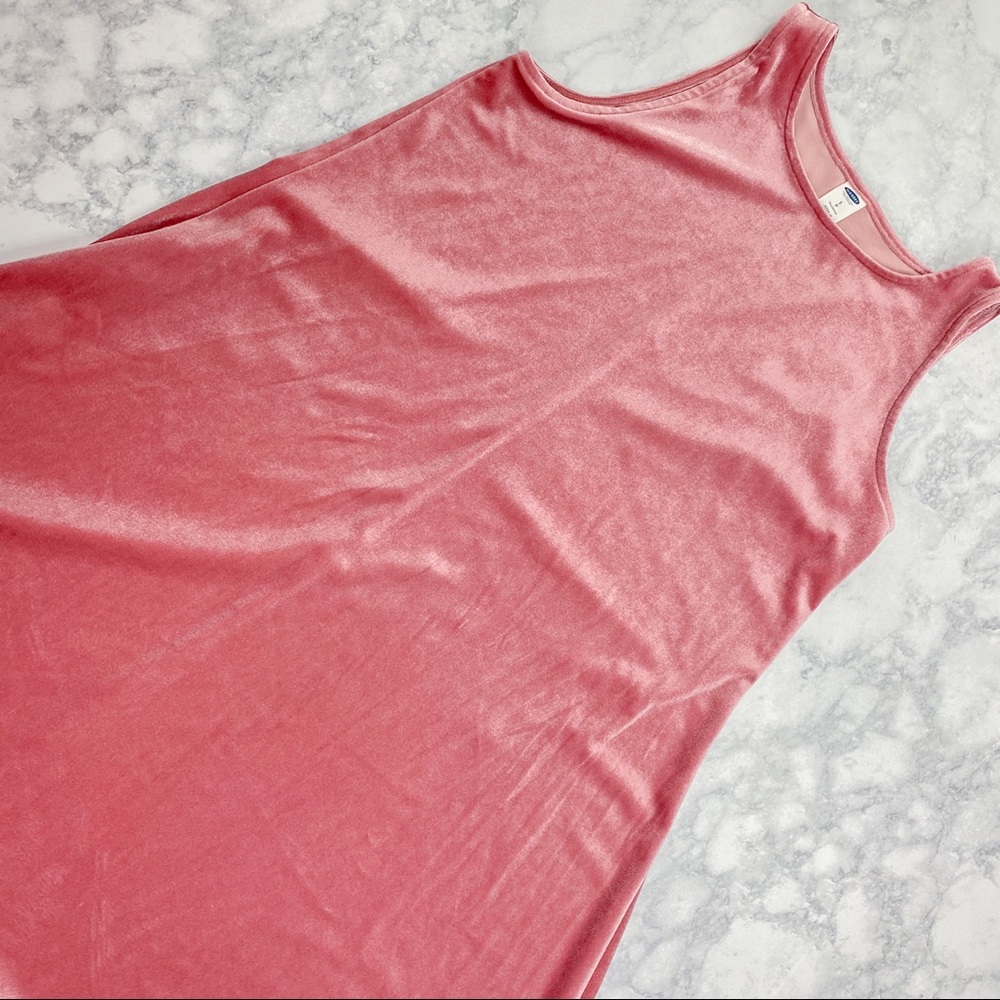 Old Navy Pink Velvet Swing Dress